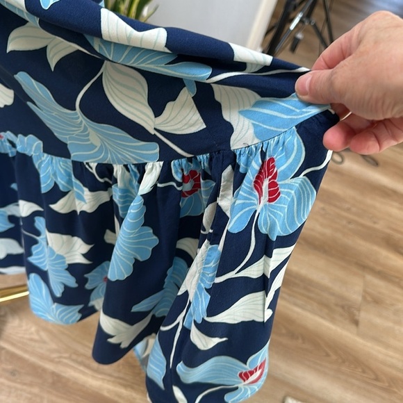 Red, White, And Blue Hawaiian Floral Maxi Dress - Picture 5 of 11